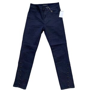 Mavi high rise shimmer grommets skinny ankle jeans size 27 dark blue